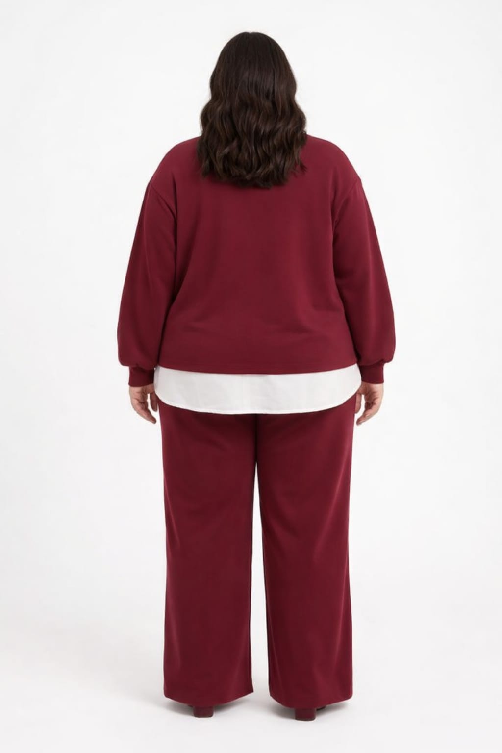 Conjunto dos piezas burdeos