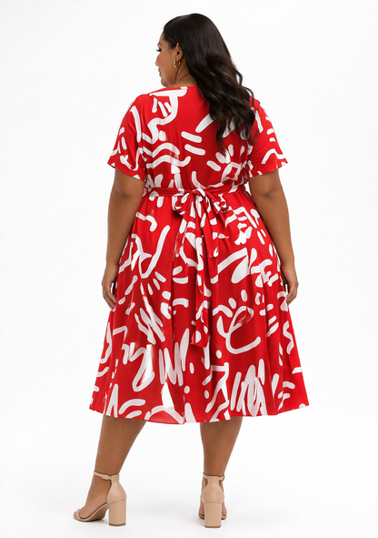 Vestido midi rojo