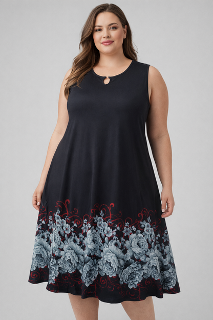 Vestido Negro Floral