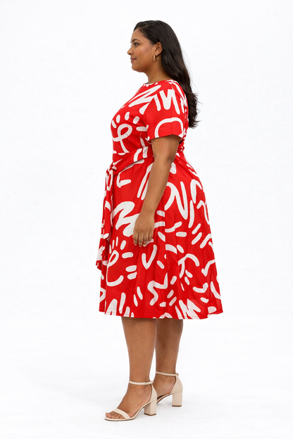 Vestido midi rojo