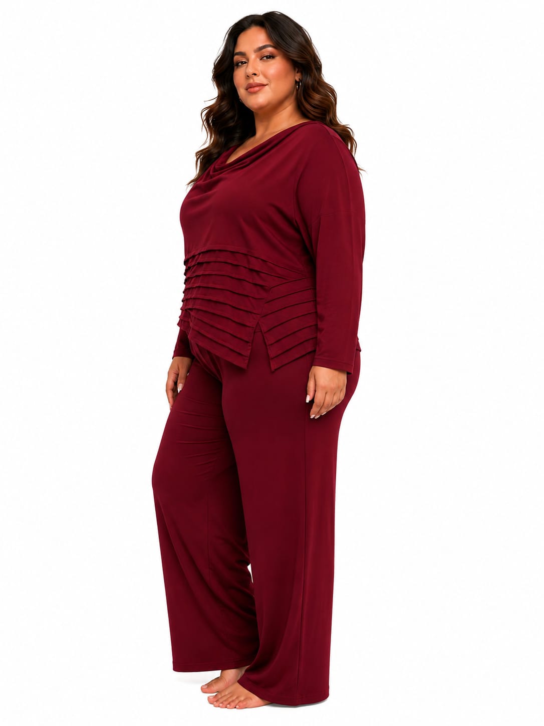 Conjunto Dos Piezas Rojo Vino