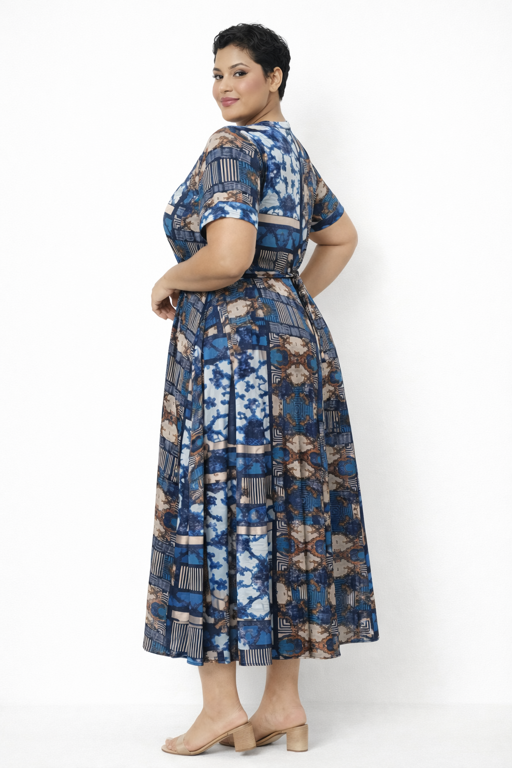 Vestido estampado azul