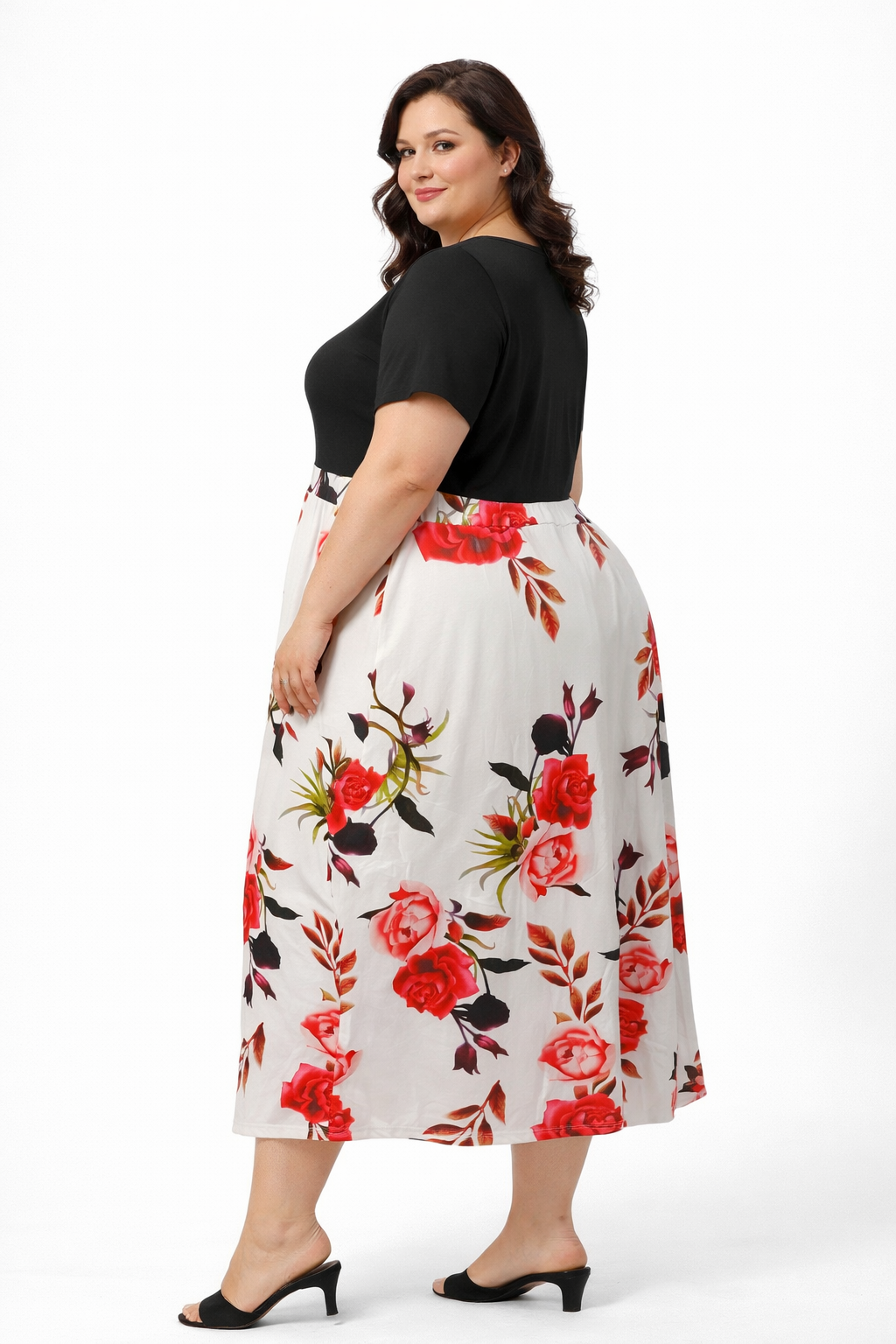 Vestido Bicolor Floral