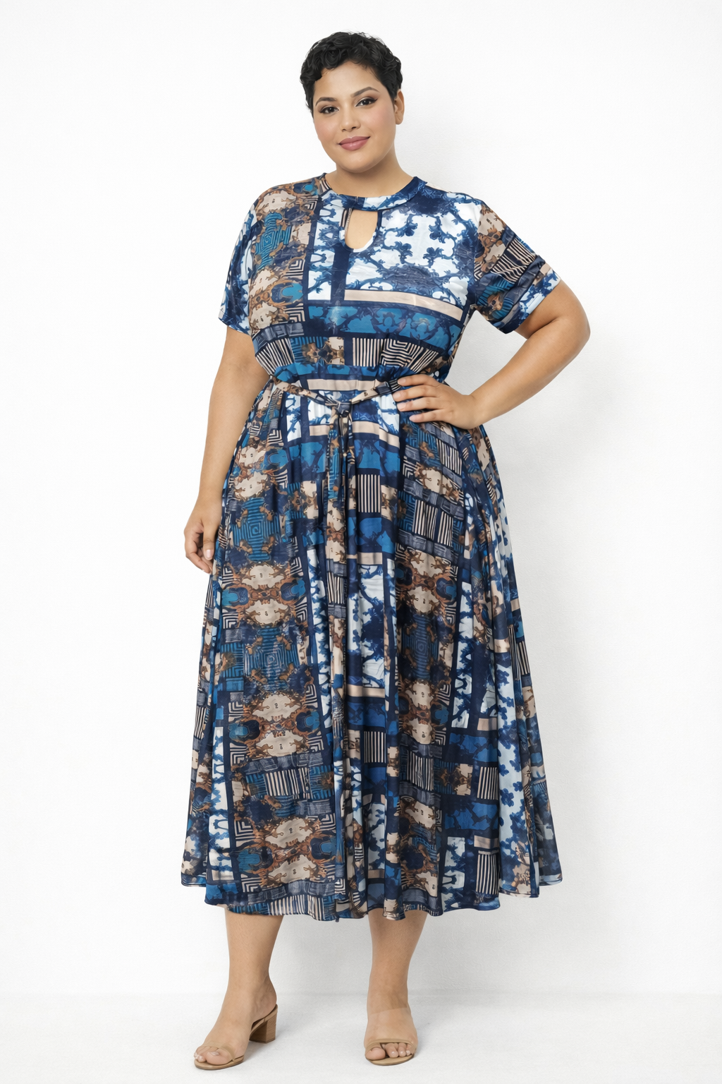 Vestido estampado azul