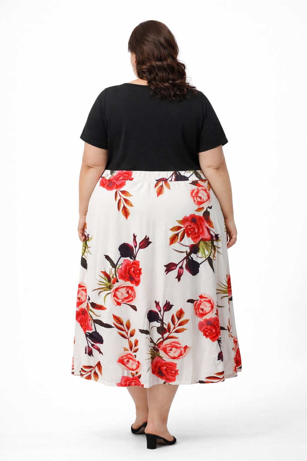 Vestido Bicolor Floral