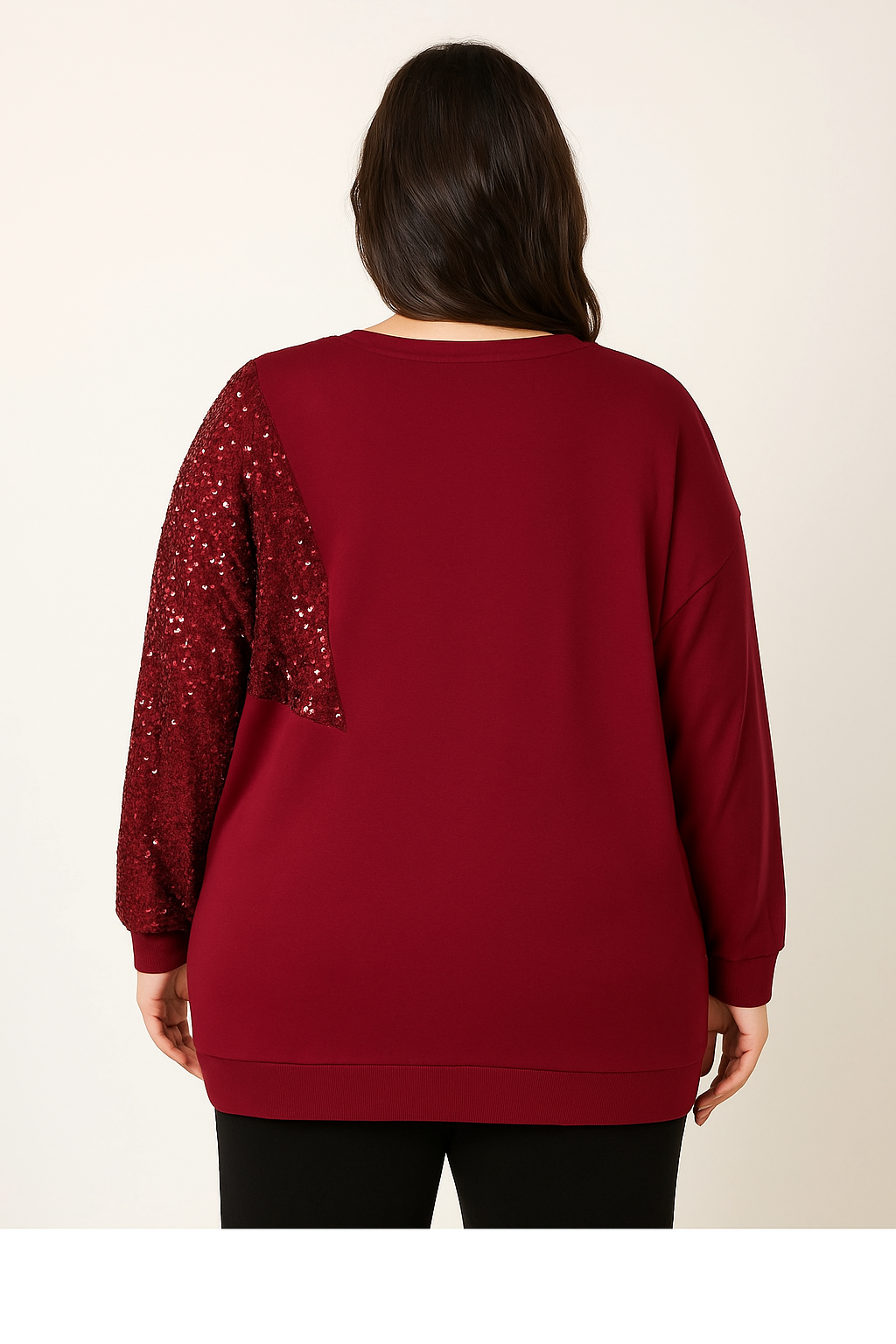 Sudadera burdeos con estrella