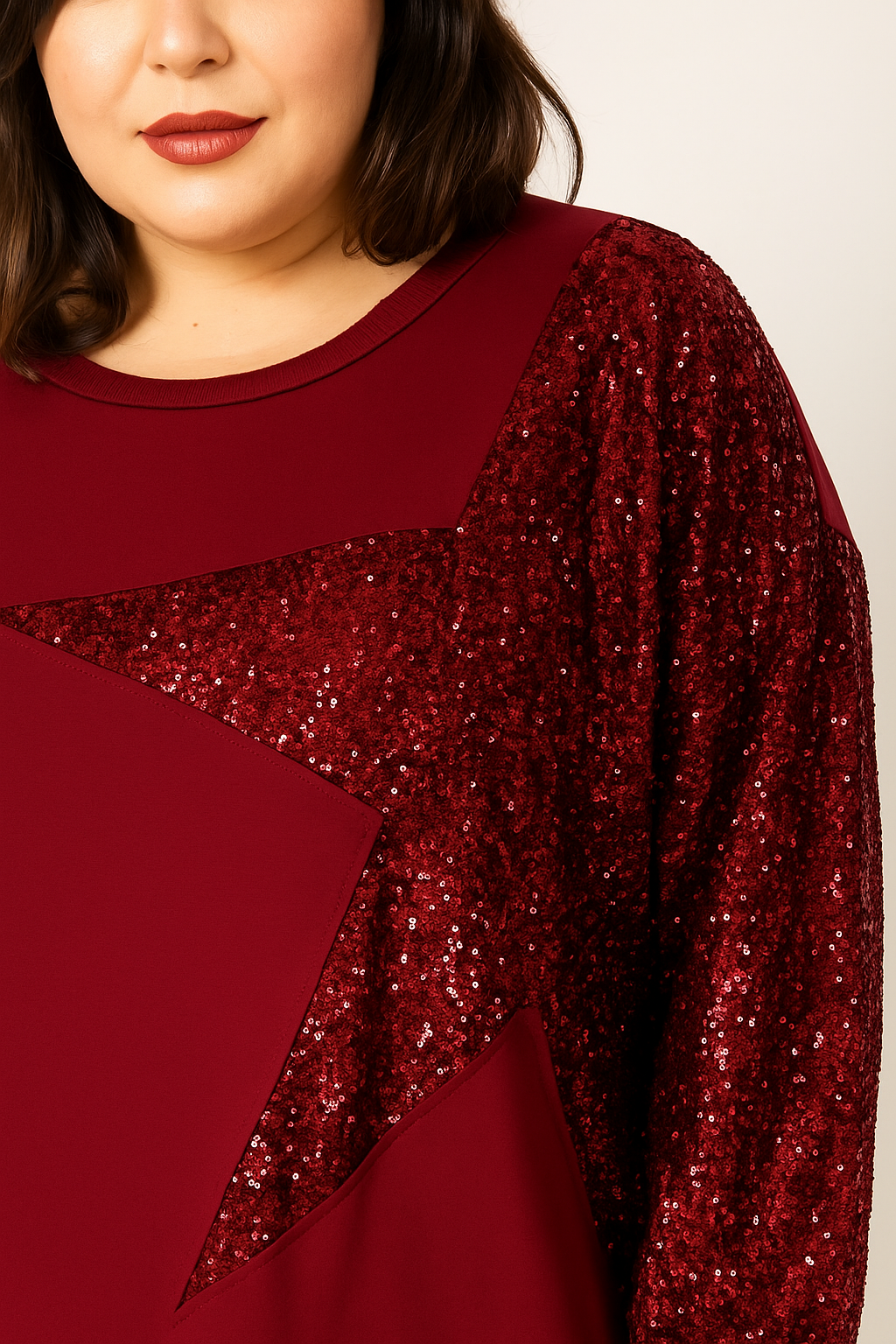 Sudadera burdeos con estrella