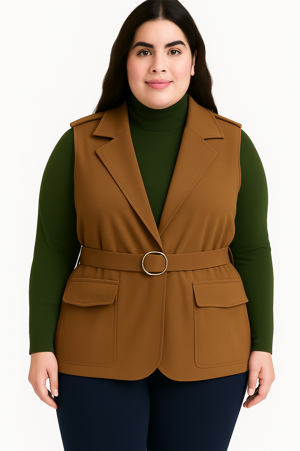 Chaleco con hombreras y cinturón