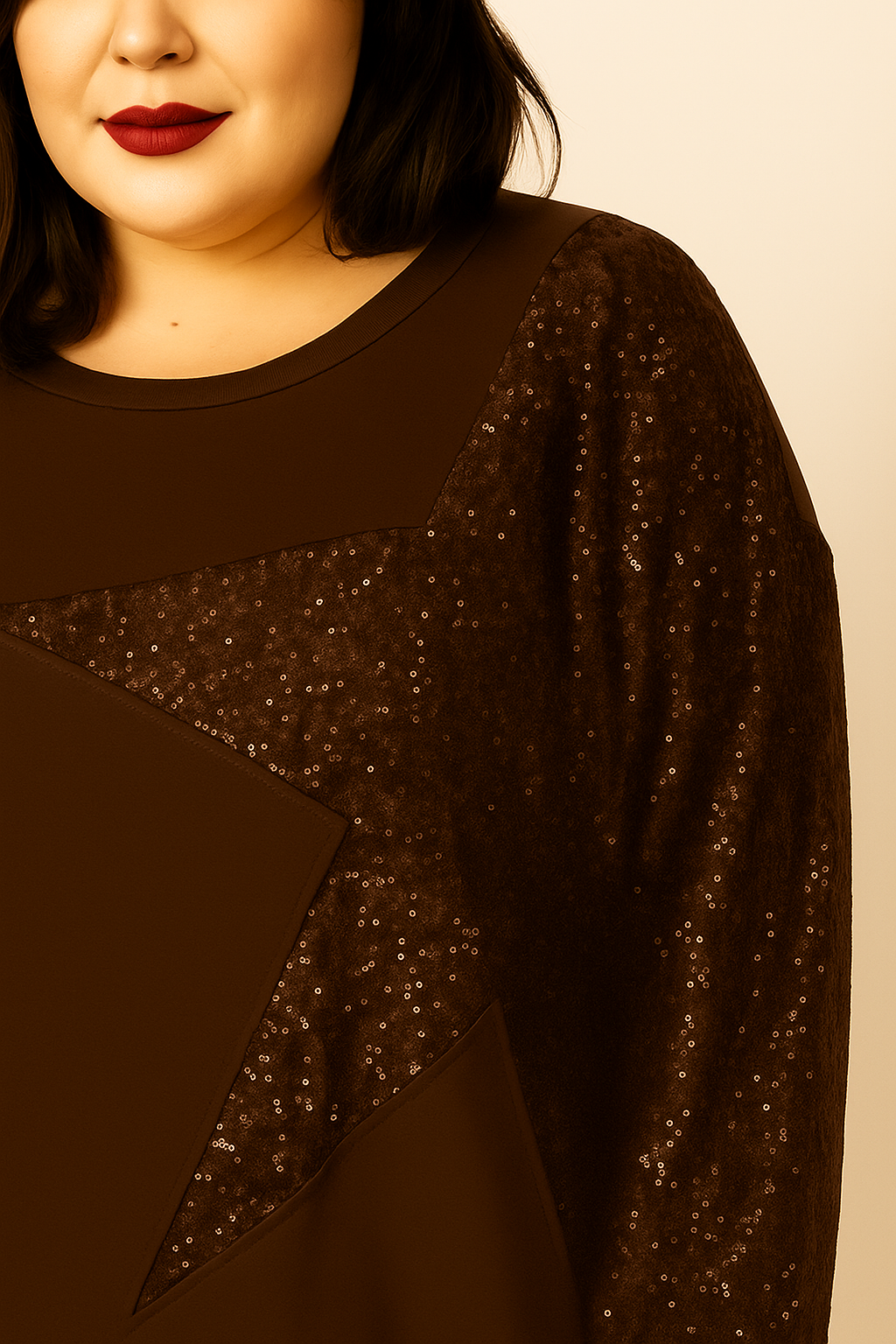 Sudadera marrón con estrella