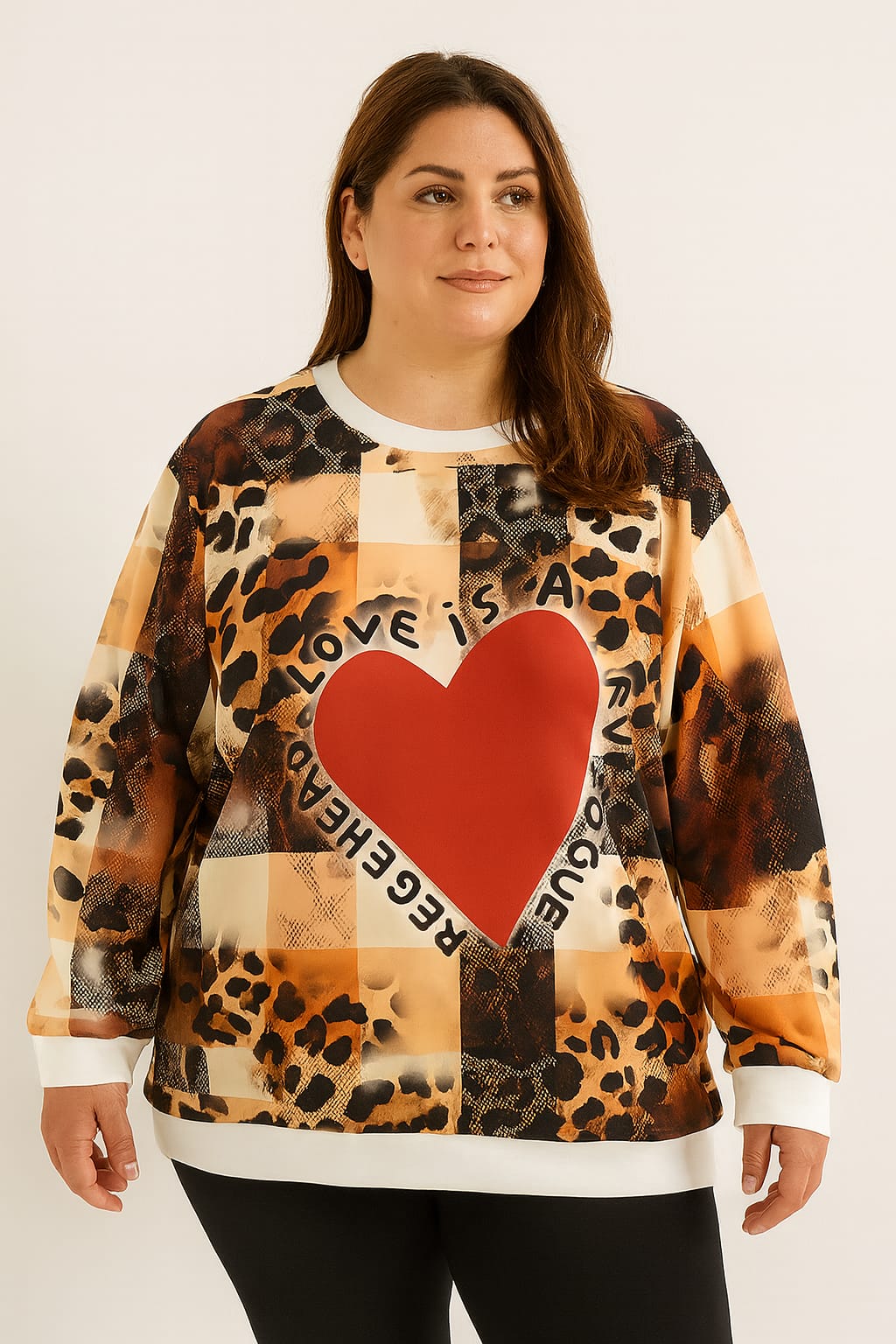 Sudadera estampada corazón