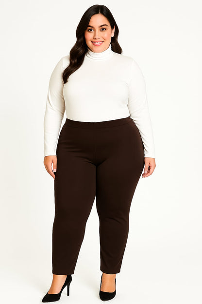 Leggins básicos marrón oscuro