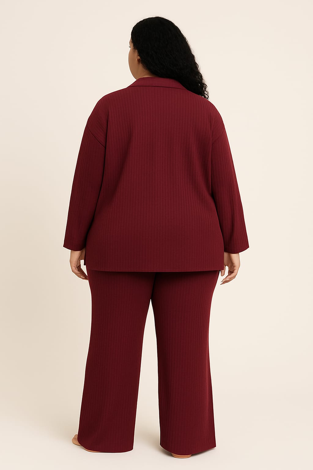 Conjunto canalizado burdeos