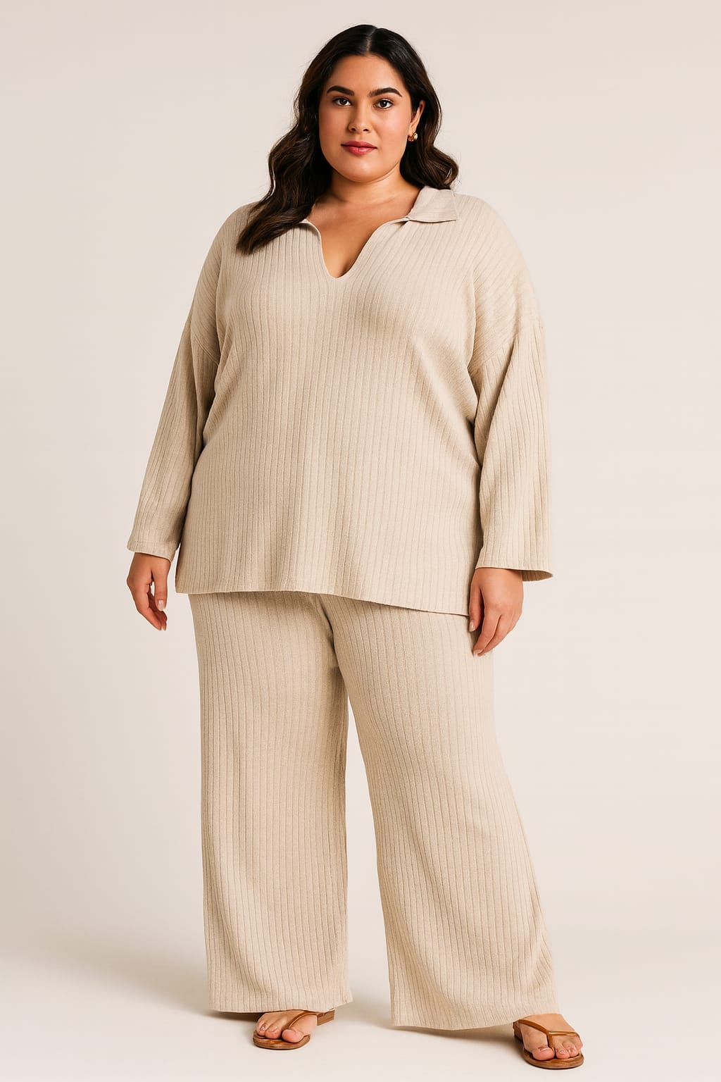 Conjunto canalizado crema