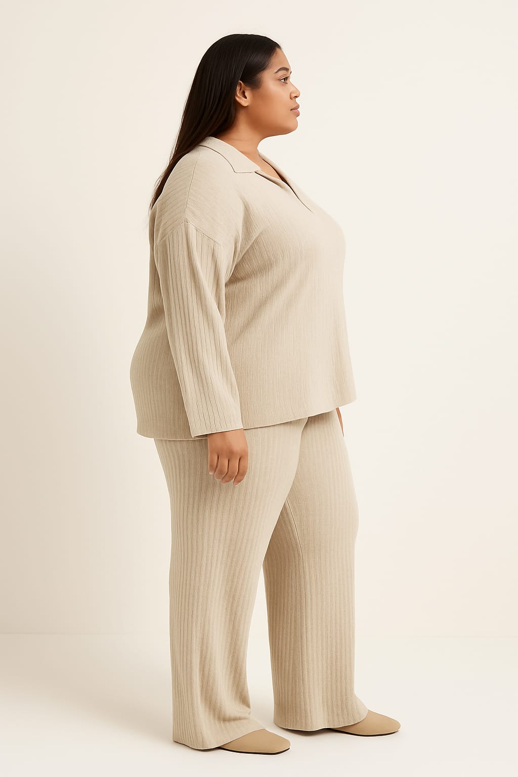 Conjunto canalizado crema