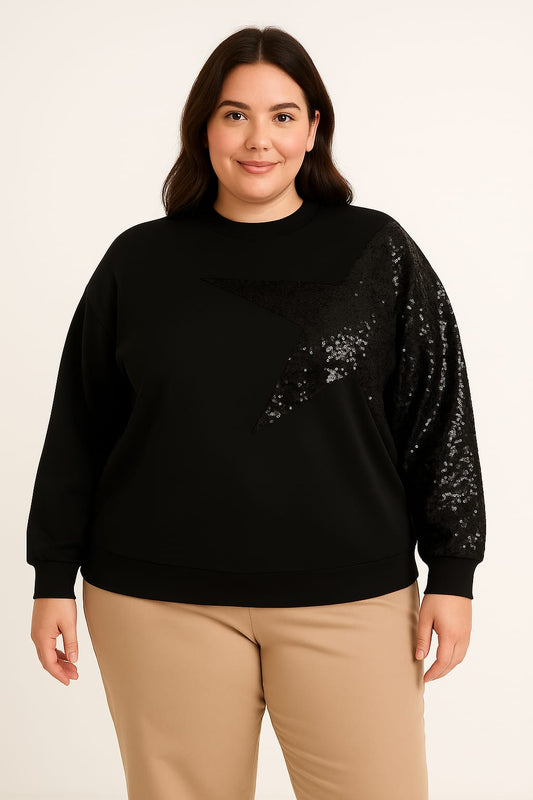 Sudadera negra con estrella