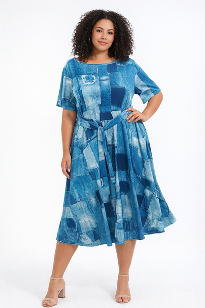 Vestido midi azul