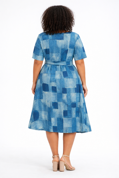Vestido midi azul
