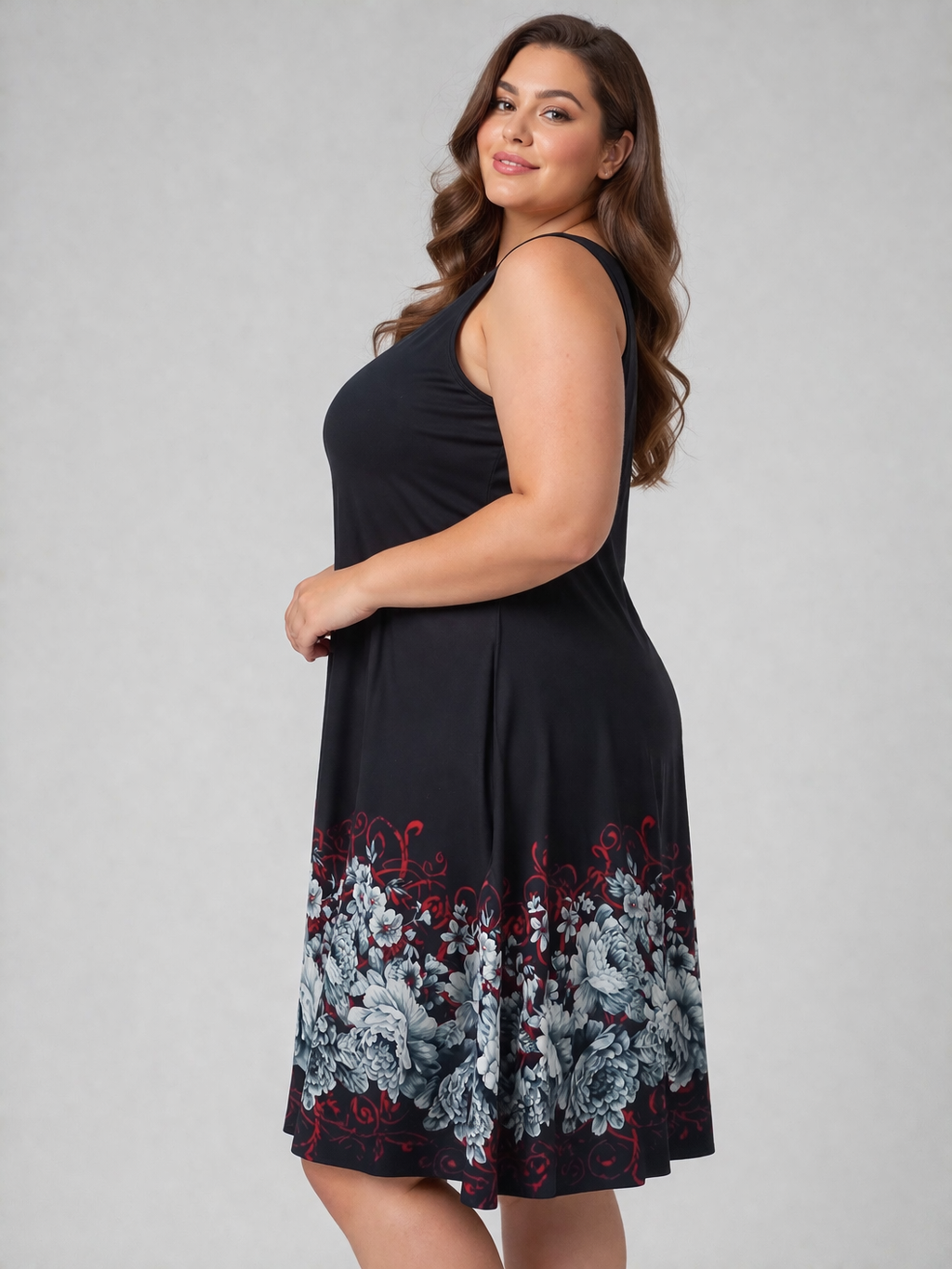 Vestido Negro Floral