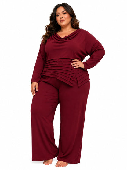 Conjunto Dos Piezas Rojo Vino