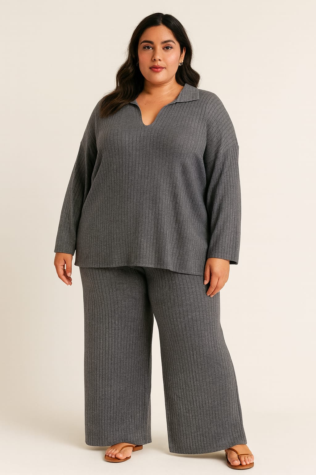 Conjunto canalizado gris